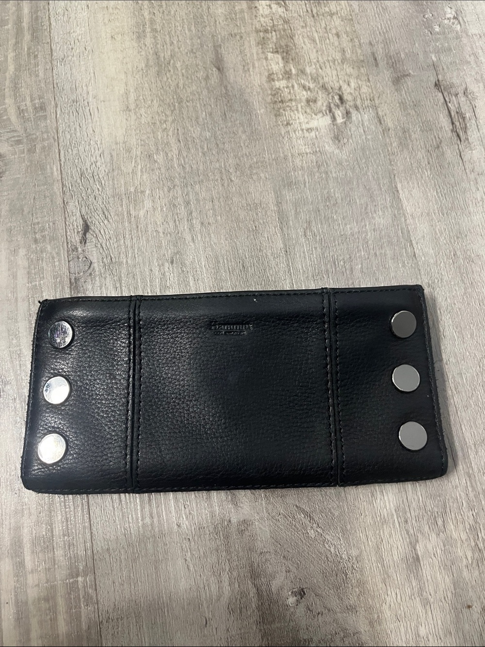 HAMMIT 110 leather Long Wallet with Snap Stud Accents - Black